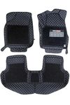 PROTEGO 7D 7-Layer Car Mats Full Set Custom Fit for Jeep Compass | Double-Stitched PU Leather + Velcro Bottom for Anti-Slip Grip | Mono Grass, Heavy Duty Vinyl, Non Woven Fabric,SoftFoam,XPE