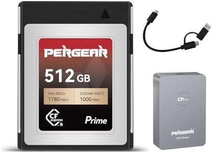 PERGEAR 512GB Cfexpress Type B Memory Card with Card Reader, Up to 1780MB/s Max Read Speed and 1000 MB/s Sustained Write Speed for Video and Photo, Support Nikon Z8 8K 60p N-RAW Recording