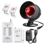 The Upgraded KERUI Home Alarm System Indoor Outdoor Weather-Proof Strobe Siren Door Alarm Sensors Motion Sensor Alarm with Remote Control, Home Hotel Garage Shop Burglar Door Alarm System