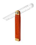 QWORK 9-Inch Stainless Steel T-Bevel Gauge Angle Finder, Metric and Inch Measurements, Sliding Angle Ruler Woodworking T Bevel Angle Finder with Locking Mechanism and Dual Scales