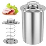 GLMFAN Ham Press Maker Stainless Steel Meat Press Tool for Making Healthy Homemade Deli Meat Sandwich Lunch Meat Maker Press Mold w Thermometer Kitchen Bacon Meat Pressure Cooker for Meat Pork Poultry