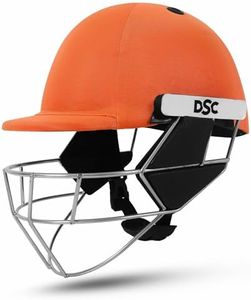 DSC Scud Premium Cricket Helmet with Neck Guard for Mens and Boys, X-Large, Orange