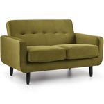 WeDoSofas - OLSO 2 Seater Sofa - Lavish Velvet Sofa 2 Seater, Ideal Sofa for Living Room or Sofa for Bedroom, Stylish Living Room Sofa, Sofa for Bedroom (Olive)