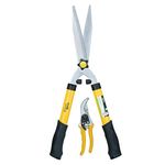 Heavy Duty Pruning Shears + Hedge Shears Gardening Set Cutters Trimmers 2pc