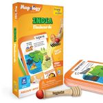 Imagimake Mapology India Flash Cards | Learn States Along with 450+ Fun Facts |Swipe & Reveal Card Game | Birthday Gift for Girls & Boys Ages 8,9,10,11,12