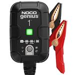 NOCO GENIUS1UK, 1A Car Battery Charger, 6V and 12V Portable Smart Charger, Battery Maintainer, Trickle Charger and Desulfator for AGM, Leisure, Lithium, Motorbike, Motorcycle and Caravan Batteries