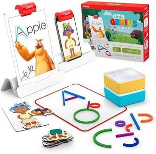 Osmo - Little Genius Starter Kit for iPad - 4 Educational Learning Games - Ages 3-5 - Phonics & Creativity - STEM Toy Gifts for Kids, Boy & Girl - Ages 3 4 5 Preschool (Osmo iPad Base Included)