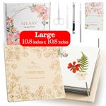 NVAAV Extra Large Flower Press Kit, 10.8" x 10.8" 10-Layer Wooden Pressing for Adults, Complete Set for Pressing Plant Preservation – Versatile Leaf DIY Craft for Art & Floral Projects