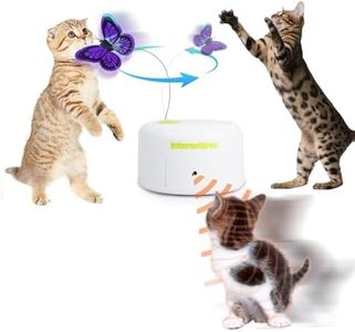 ALL FOR PAWS Interactives Teaser Toy With Catnip - Flutter Bug Wand for Cat and Kitten Fun Playing (Shiny Butterfly)