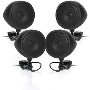 BOSS Audio Systems MCBK475BA Motorcycle Speaker Sound System - Bluetooth, Amplified, Weatherproof, 3 Inch Speakers, Volume Control, Also Use with ATVs and UTVs