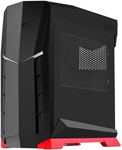 SilverStone Technology ATX Tower Case, 90 Degree Motherboard Rotation with Window, Black & Red CS-RVX01BR-W