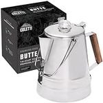 COLETTI Butte Camping Coffee Pot - Campfire Coffee Pot - Stainless Steel Coffee Maker for Outdoors or Stovetop (14 CUP)