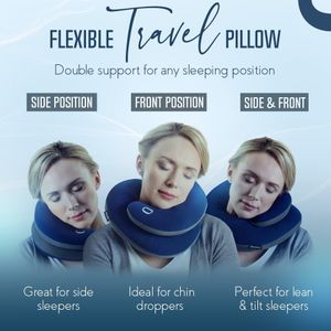 BCOZZY Large Travel Neck Pillow – Navy Support Cushion