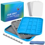 ISWUJIA Wet Palette, Stay Wet Palette for Acrylic Miniature Painting Kit, Wet Palette and Paint Palette 3-in-1 Set Including 50 Wax Papers, 2 Durable sponges