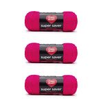 Red Heart Super Saver Metallic Yarn, Fuchsia 3