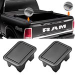 Moonlinks Ram 1500 Stake Pocket Covers, Rear Truck Bed Rail Stake Pocket Cover Compatible with Dodge Ram 2019 2020 2021(Set of 2)