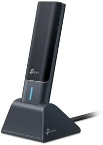 TP-Link AXE5400 Wi-Fi 6E High Gain Wireless USB Adapter, Tri-Band, 6GHz, 160MHz, Range Booster, USB 3.0 Speeds, WPA3 Security, Easy Use & Flexible Design, Works with Windows 11/10 (Archer TXE70UH)