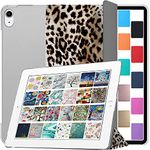 DuraSafe Cases for iPad PRO 11 Inch 2018 1 Gen [ PRO 11 1st ] A1980 A1934 A2013 A1979 MTXN2HN/A MTXP2HN/A MTXR2HN/A MTXQ2HN/A MTXT2HN/A PrintediPad Cover with Translucent Frosted Hard Back - Leopard