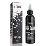 Stigma Black Color Scale Tattoo Ink 4oz （120ml）USA Vegan Pigment Tattoo Ink Black Set (Super Black)