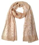 Fabtone Women’s Scarf/Stole - 100% Soft Cotton, Hand Block Batik Print, Elegant Beige White Floral & Chakra Design, 100 x 180 cm, Versatile Accessory Sunlight & Dust Protection, Sweat Absorbent