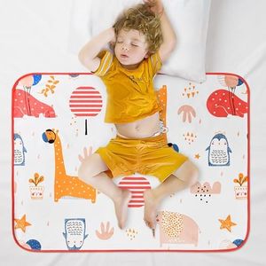 Aolso Cambiador de Bebé,70 * 90cm Almohadilla De Cuna para Bebé,Lavable cambiador bebe plegable cambiador,cambiador portatil bebe,Lavable Portátil Colchón Bebé para Bebés-Globo