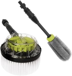 Sun Joe Car Cleaning Accessory Kit for Pressure Washer SPX Series with Wheel Rim Rotary Wash Brushes for Auto and Outdoor Surfaces, Green, SPX-CCK