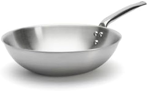 De Buyer - Wok en INOX 3 Couches ALCHIMY - 32 cm - Fabriqué en France, sans PFAS, Maîtrise de la Cuisson, INOX 18/10, Tous Feux + Four, Finition Poli Brossé