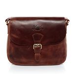 Scotch & Vain small cross-body bag - leather bag with shoulder strap Yale - shoulder bag brown-cognac leather