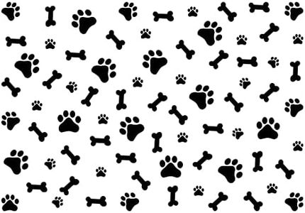 Juego de 76 pegatinas decorativas para perros, calcomanías para huellas de perro, calcomanías para huesos, calcomanías para decoración de habitación de perro, vinilo extraíble, guardería, dormitorio
