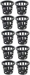 EARATAGROPOTS Orchid Plastic Hydroponic Plant Pots Set of Black (3.5inch, 10nos)