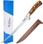 Filet Knife For Fish (7CR17MOV) - (7 inch) Stylish Fillet Knife For Family - Fillet Knife For Meat - Reliable Fishing Knives for Indoor Outdoor - Best Fillet Knife wooden handle- Fish Knife Filleting