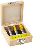 Yonico 14323 3 Plywood Dado Router Bits for 3/4-Inch 1/2-Inch and 1/4-Inch Plywood 1/2-Inch Shank