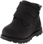 French Toast FT Casual Boots Ankle High Workboot - Trekking Walking Climbing Hiking Boot for Kids - Black (Size 6 Toddler)