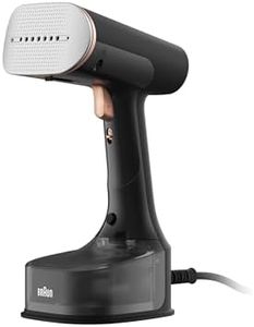 Braun QuickStyle 7 GS7077BK, Garment Steamer with Dual Heated FreeGlide 3D Plate, Handheld Garment Steamer with FastHeating, Steam 35 g/min, Capacity 250 ml, Cord 3 m, 1600W, Black
