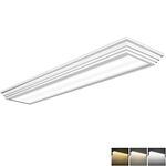 FAITHSAIL Dimmable 4FT LED Wraparound Light, 3 Color Temperature 3000K/4000K/5000K CCT 50W 5500LM 4 Foot Kitchen LED Light Fixture, Flush Mount 48 Inch Linear Ceiling Lighting Fixture, 1 Pack