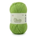 Ganga Acrowools Acrylic Olivia,Double Knit Yarn. Hand Knitting&Crochet Yarn. Oekotex Class 1 Certified. Pack Of 2 Balls-100Gms Each. Shade No-Olv016, Green