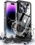 Hualele for iPhone 16 Pro Max Case Waterproof, [12FT Military-Grade Drop Protection] [IP68 Water Resistance] Full Body Heavy Duty Rugged 360 Protective iPhone 16 Pro Max Case 6.9 Inch Black