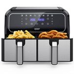 Innsky Dual Zone Hot Air Fryer Double Chamber 8L, 8 Programmes Hot Air Fryer Double Air Fryer with 2 Baskets, Fryer Hot Air without Oil, Dual Cook, Synchronise Ready Technology, Shake Mode