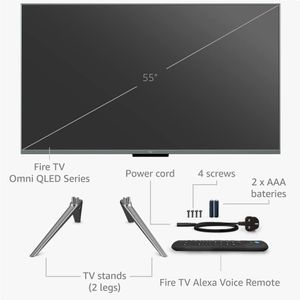 Amazon Fire TV 55" QLED 4K Smart TV – Ultra HD HDR Display