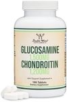 Glucosamine Chondroitin Triple Strength (1,500mg Glucosamine Sulfate, 1,200mg Chondroitin) 180 Tablets, Two Month Supply (Joint Support Supplement) Gluten Free, Non-GMO by Double Wood