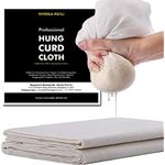 Masala POTLI Professional 100% Cotton - Muslin Cloth for Paneer & Creamy Hung Curd (100 Cm x 100 Cm) Straining Curd, Cheese, Nut Milk, Yogurt, Juice, Mousse (1, Large), Malmal Cloth