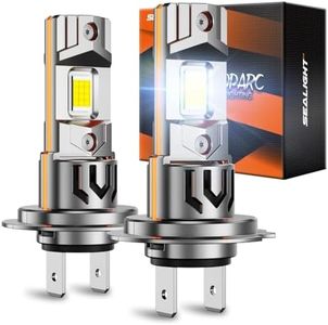 SEALIGHT H7 Bulb For Fog/ATV, 65000LM 2025 New Modle, 80000HRS Lifespan with Cooling Fan 6500K Eye-protected, Wireless Non-polarity Easy Installation, Pack of 2