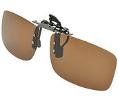 USJONES® Polarized Clip-on Sunglasses Attachment Sunglasses UV Protection Sunlight Anti-Glare Driving Glasses (Brown)