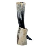 Viking Horn Mugs-Handmade Home Real Viking Drinking Horn with Stand Cups Beer Wine Goblet Chalice Tankard Ox Horn Beaker Vessels