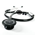 OTICA Medical Student Stethoscope | Black Aluminium Chest piece | Single Side Diagram & Chrome Plated Frame |Acoustic Sound | For Doctors, Medical Students, Nurses, Students, Home Health Use