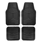 Automotive Floor Mats Black Climaproof for All Weather Protection Universal Fit Heavy Duty Rubber fits Most Cars, SUVs, and Trucks, Full Set Trim to Fit FH Group F11313BLACK