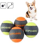 SKIPDAWG Squeaky Dog Tennis Balls, 4 Packs 2.5'' Fetching Tennis Ball Dog Toys, Interactive Dog Toys for Small/Medium Dogs Training, Non Toxic Material Dog Balls Fits Ball Launchers