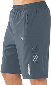 NORTHYARD Men's Athletic Running Shorts Quick Dry Workout Shorts 7"/ 5"/ 9" Lightweight Sports Gym Basketball Shorts Hiking Exercise COOLGREY-9inch 4XL