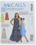 McCall Patterns M7589CZ0 Children's/Girls' Gathered Neckline Sleeveless Dresses