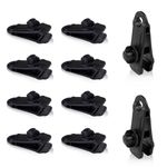 LOVE STORY 10 PCS Tarp Clips Heavy Duty Lock Grip Clamps Thumb Screw Tent Clip Secures Tarps Awning Clamp Set for Awnings, Outdoor Camping, Caravan Canopies, Car Covers, Swimming Pool Covers